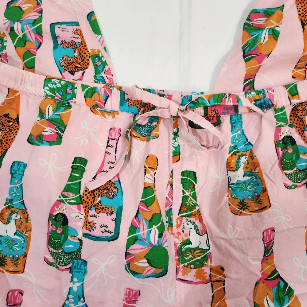 Printfresh Pink Pajama Pants with Colorful Bottle Print - Picture 3 of 5